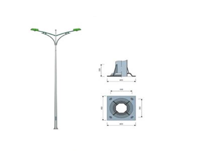 Cột thép bát giác cần kép CK04
